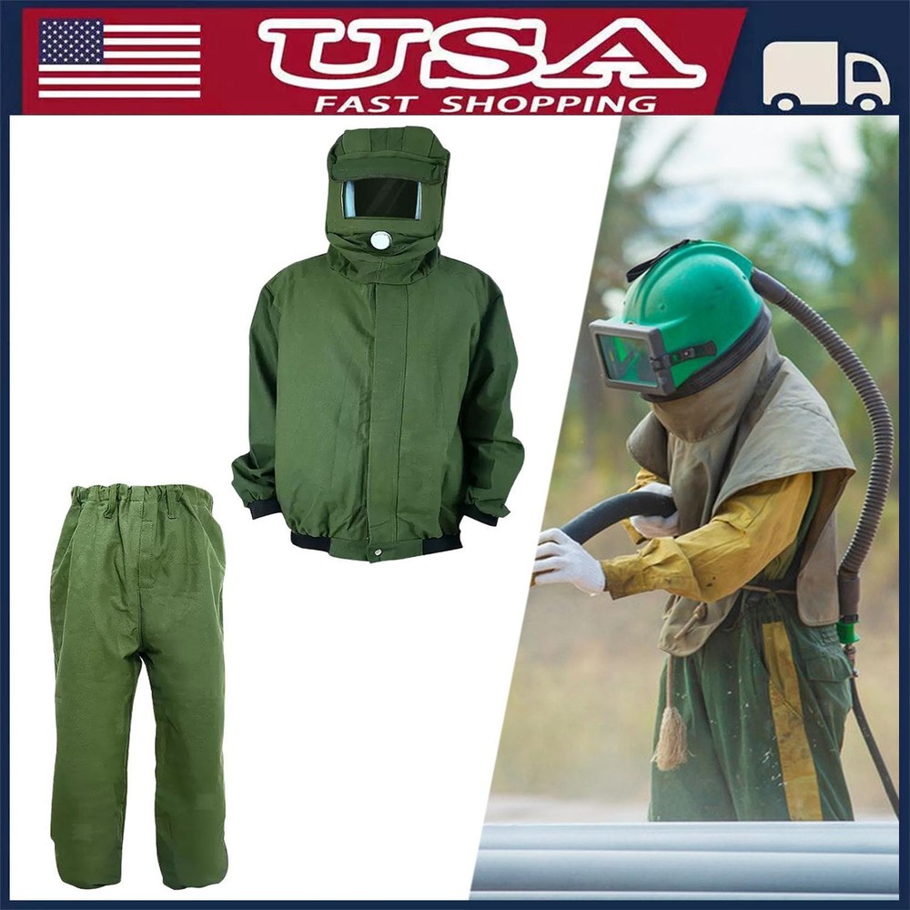 Sand Blasting Suit Protective Hood Splash Work Protection Protective Mask US