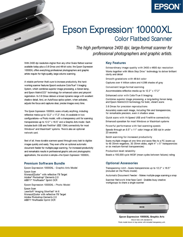 Epson Expression 10000XL Scanner