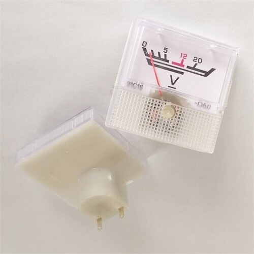 DC/AC 0-20V Class 5.0 Accuracy Square Plastic Panel Meter Voltmeter 1PCS
