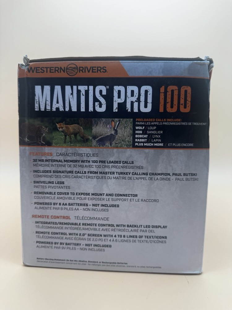 Western Rivers Mantis Pro 100 Electronic Game Call Caller Predator MP100