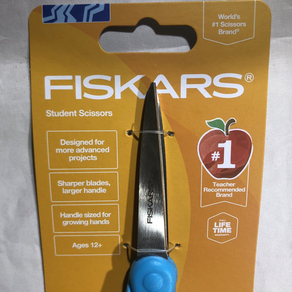 Fiskars Student Scissors - 7” Blue Small Sharp Craft Sewing School scrapbooking