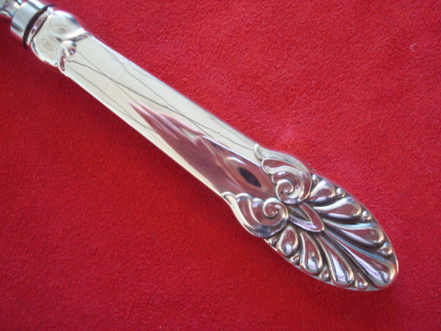 Vintage Sterling Silver Handle Steak Carving Fork (#2331)