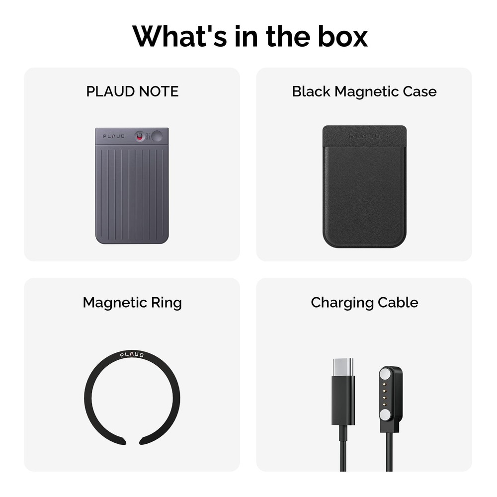 PLAUD - Note Smart AI Voice/Audio Recorder - Black