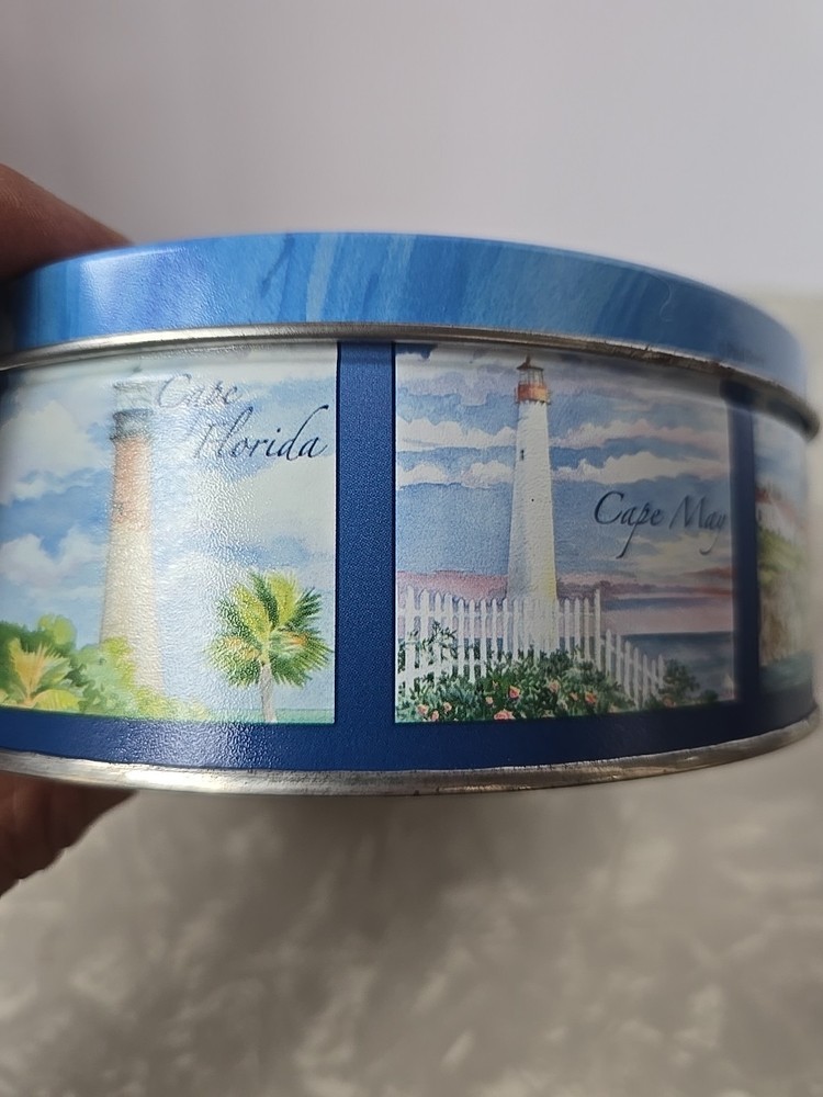 7" Lighthouse Cookie Tin.
