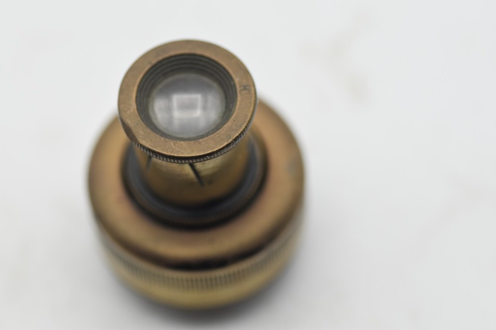 ANTIQUE BRASS MICROSCOPE OBJECTIVE