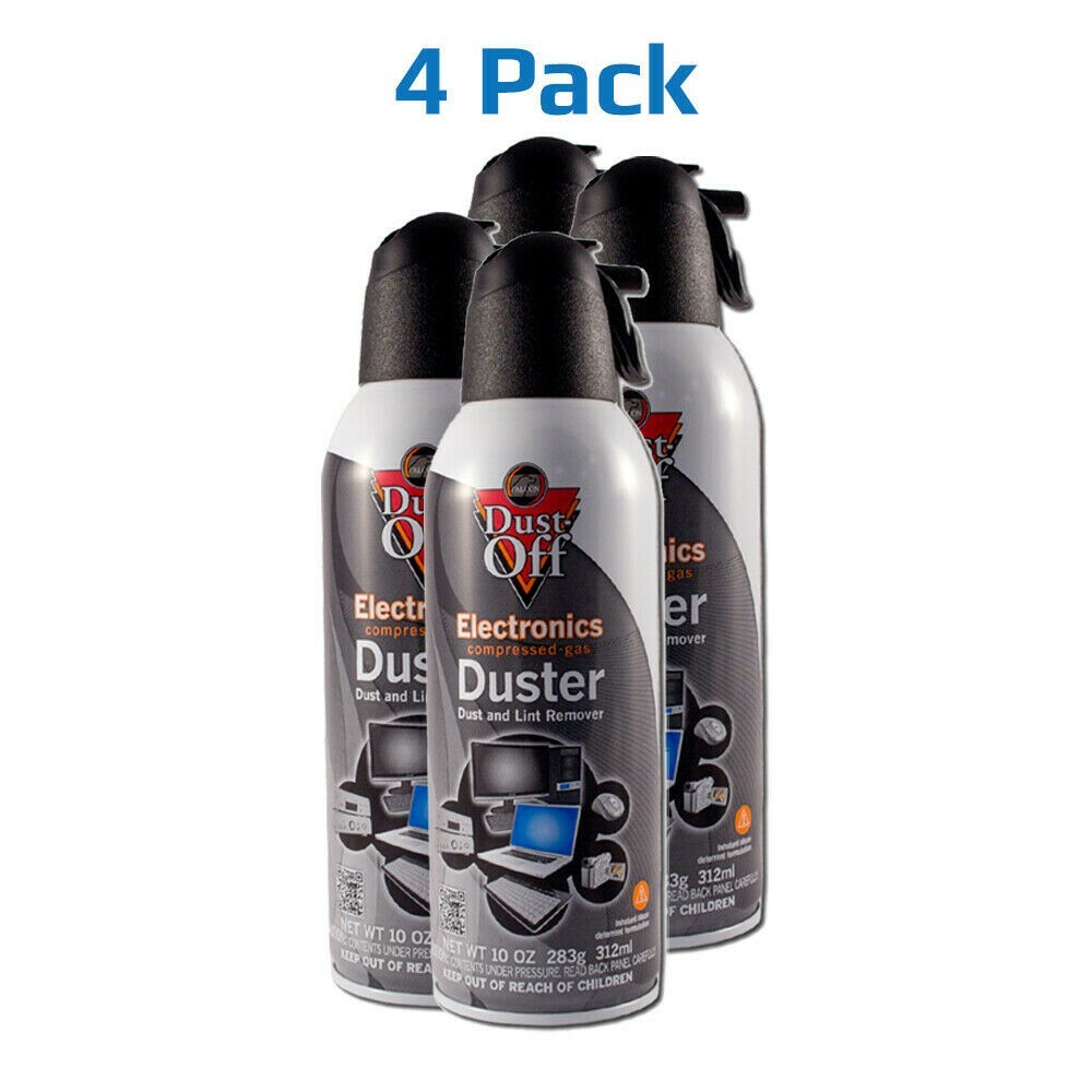Falcon Dust-Off Compressed Air Electronics Lint Duster 10oz 4 Pack