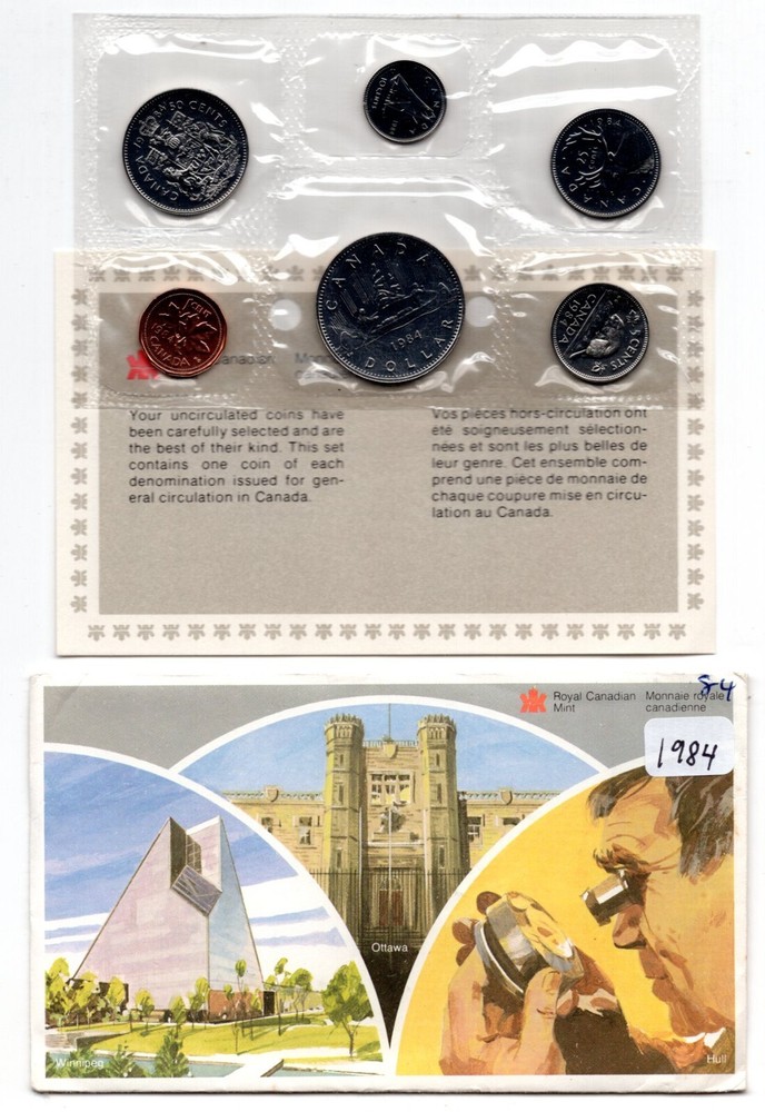 1984 Canada PL Uncirculated Proof Like Coin Set