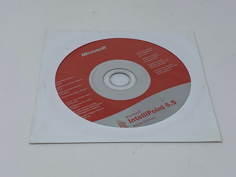 Pre-owned ~ Microsoft IntelliPoint 5.5 & 4.1 Mouse Softwares (CD-ROM) 2 CDs