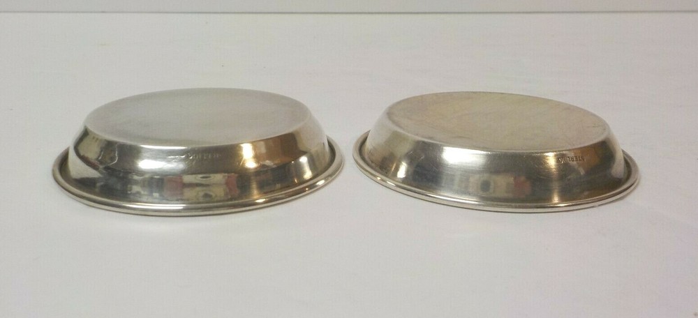 Pair Sterling Silver Butter Pats, Monogram "R"