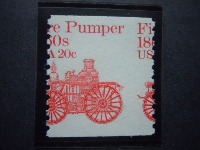 #1908 20c Pumper EFO Misperforated Coil MNH OG VF "Includes New Mount"