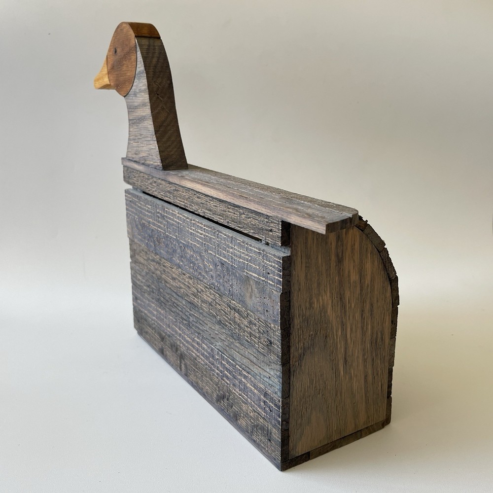 Folk Craft Style Duck Open Box - Table Sit