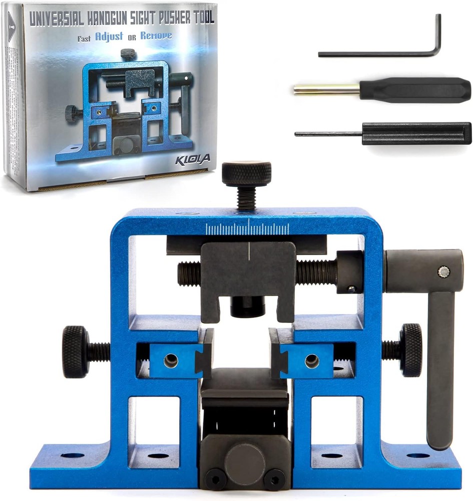 Universal Pistol Sight Pusher Tool Upgraded with Free Front Blue
