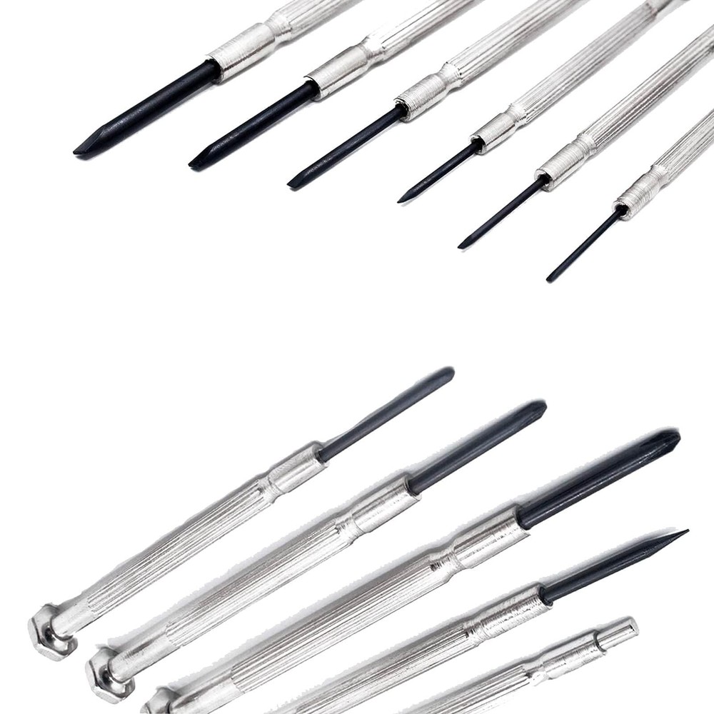 11PCS Mini Precision Screwdriver Set, Small Tools with 11 Size Flathead and P...