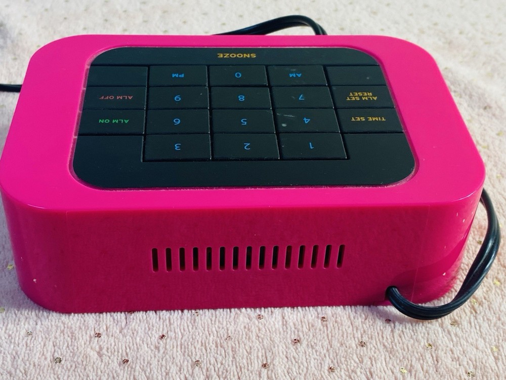 Pink TIMEX Alarm Clock T123P Retro Style