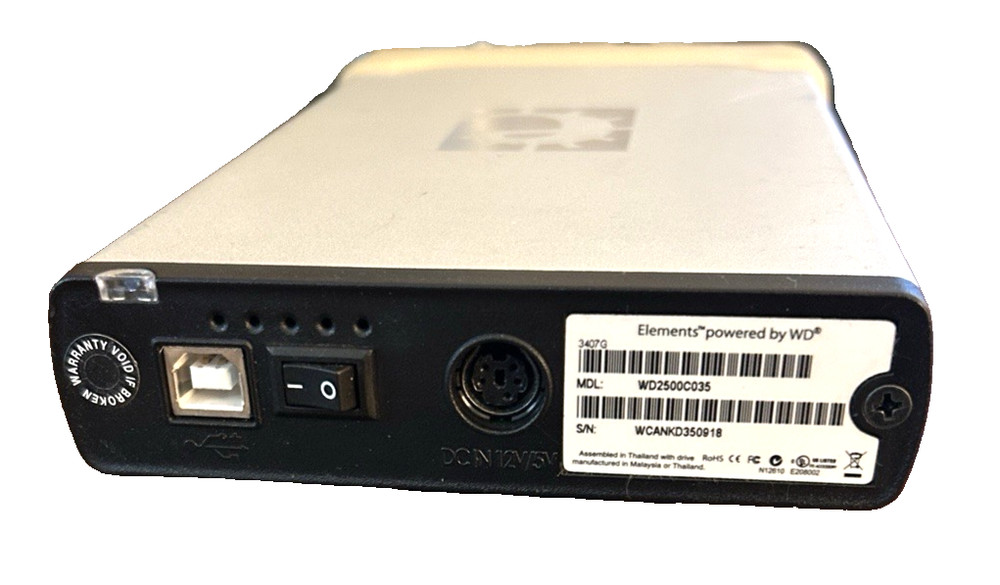 WD Elements External Hard Drive WD5000E035 No Cables