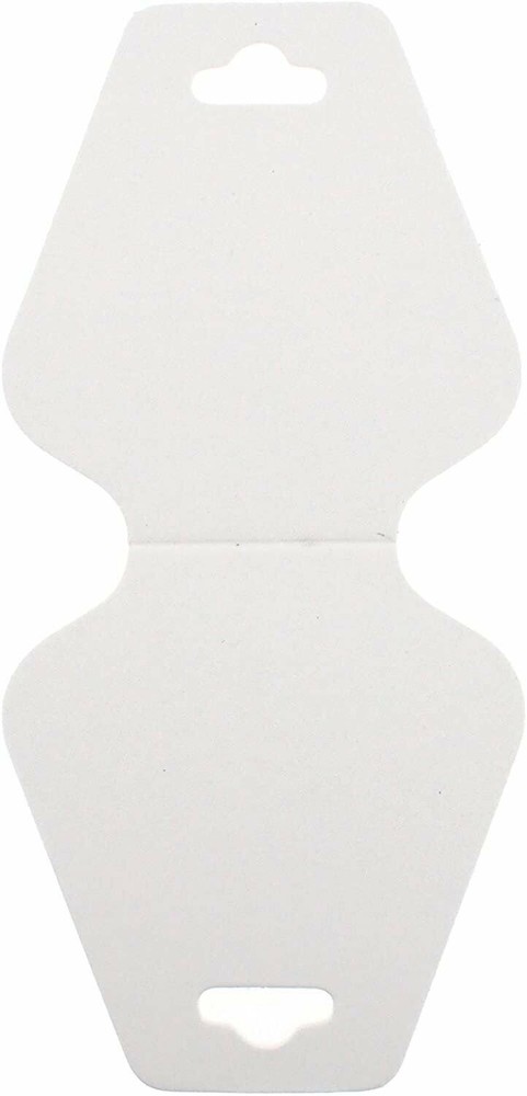 888 Display 100-Piece Triangular Fold Over Display Cards, White