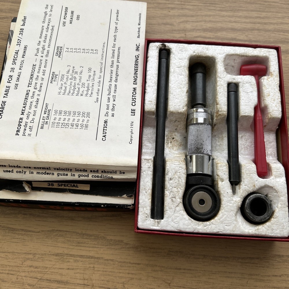 LEE LOADER RELOADING KIT FOR THE .38 SPECIAL