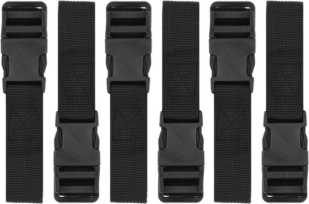 6 Pack Luggage Nylon Straps with Quick Release Buckle Utility Straps for...