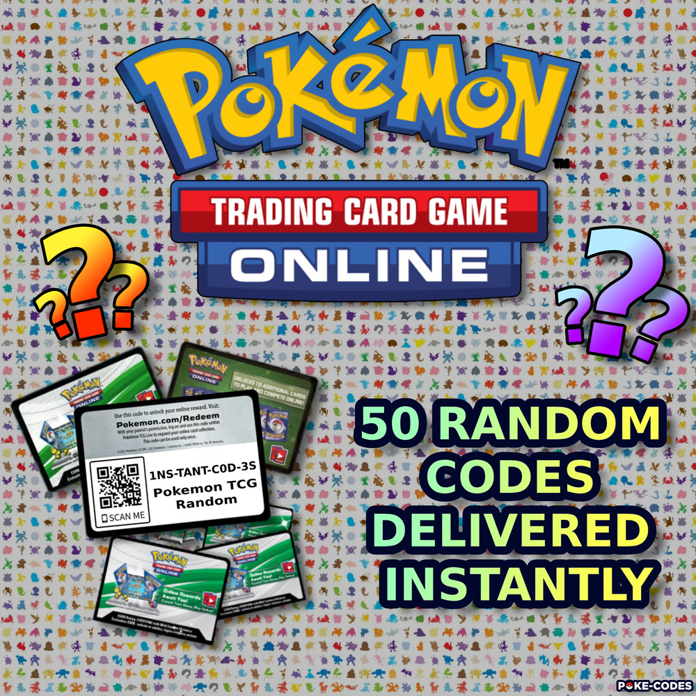Pokemon - 50 Random Codes TCG Code Cards - INSTANT DELIVERY