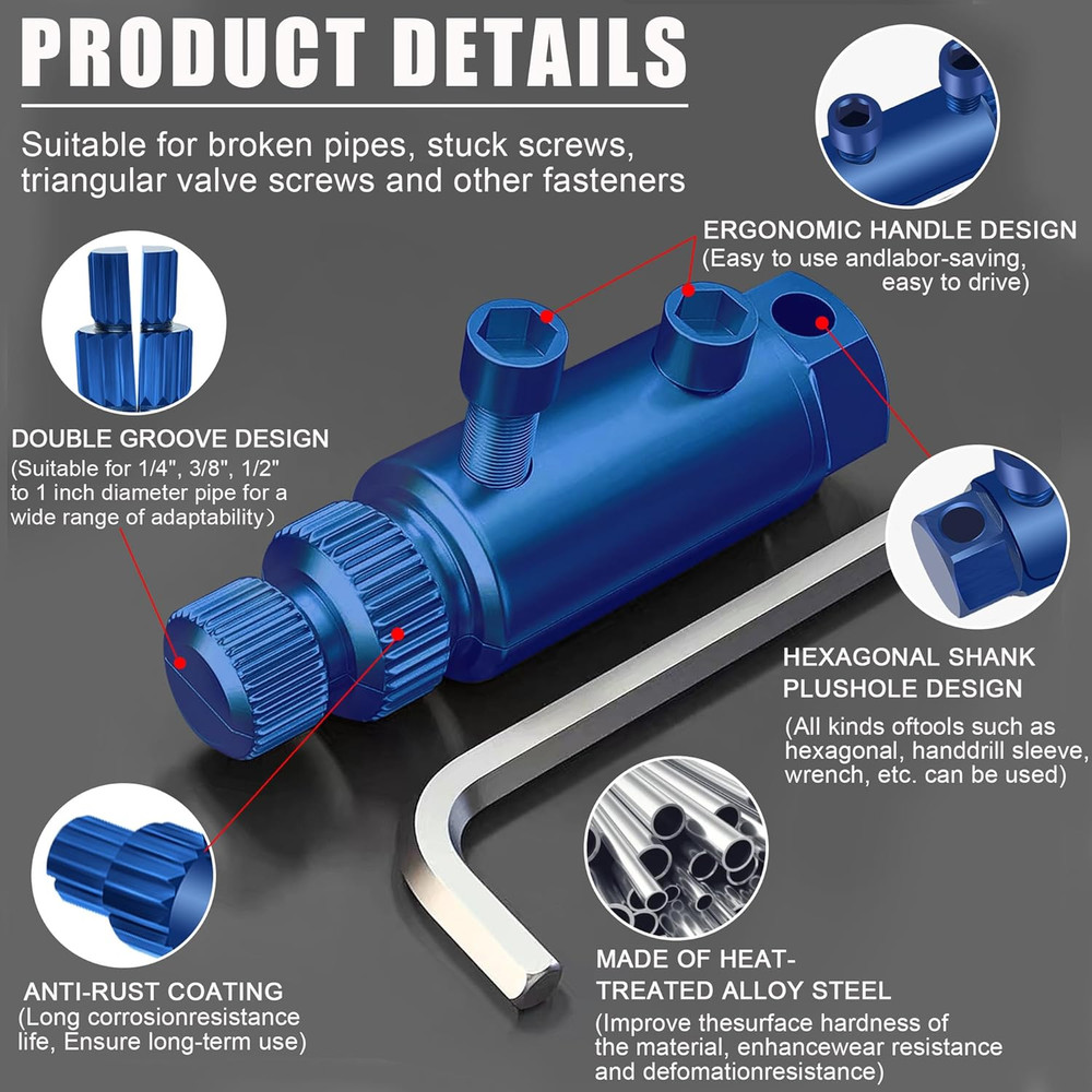 Broken Pipe Thread Extractor Tool, New Broken Faucet Removal Tool, 2025 Stripped