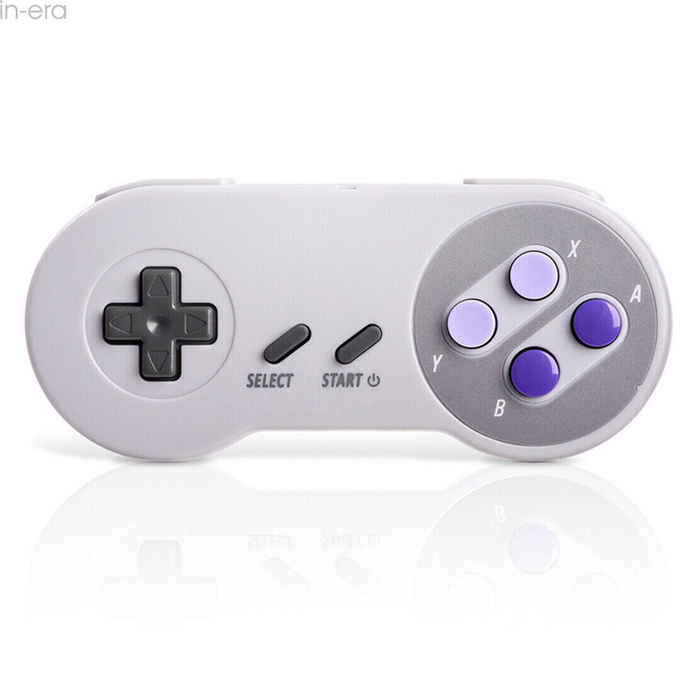 Wireless SNES Controller Gamepad Joystick & USB Receiver for PC Mac Video Games
