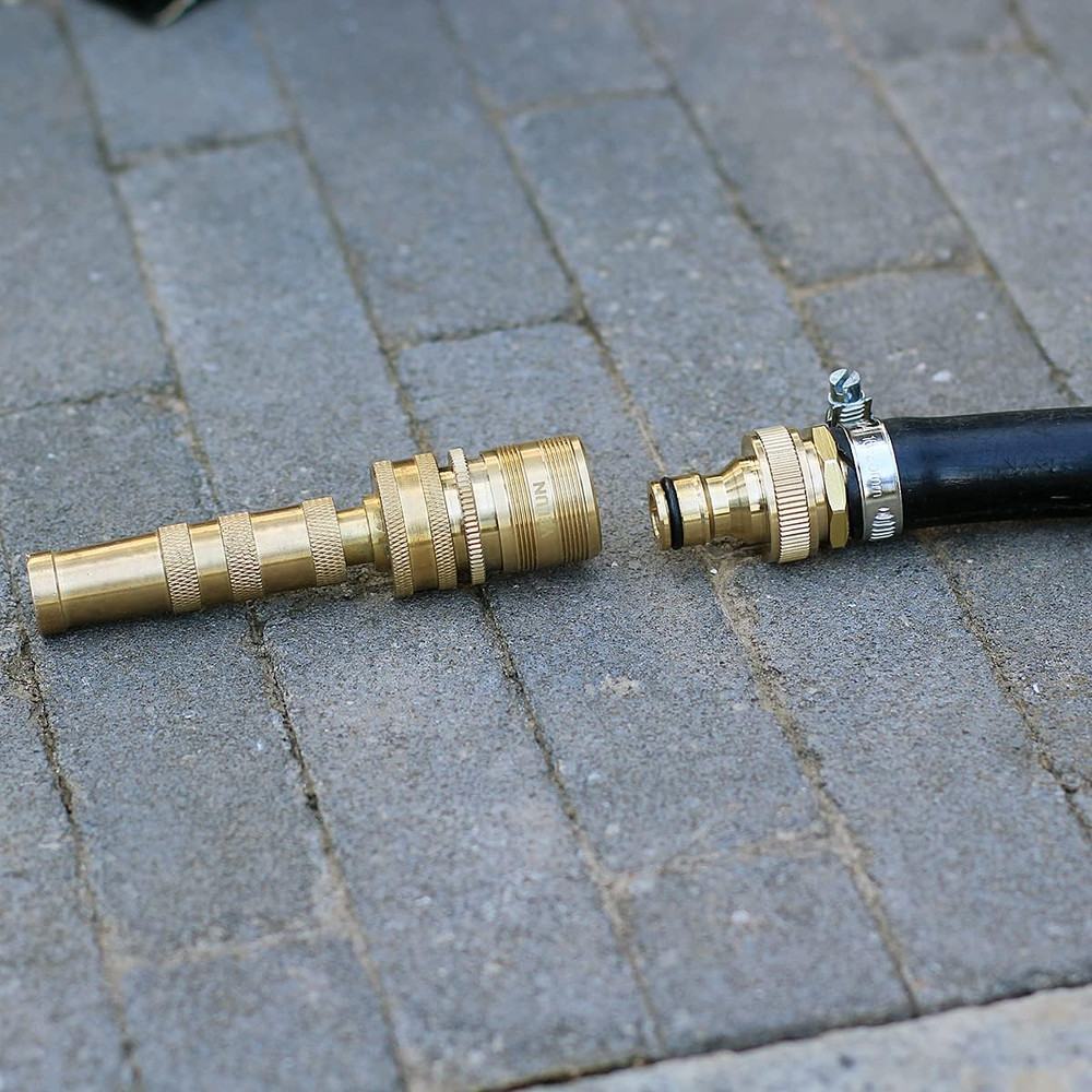 Garden Hose Quick Connect Solid Brass 3/4" GHT External Thread Easy Connect Fitt