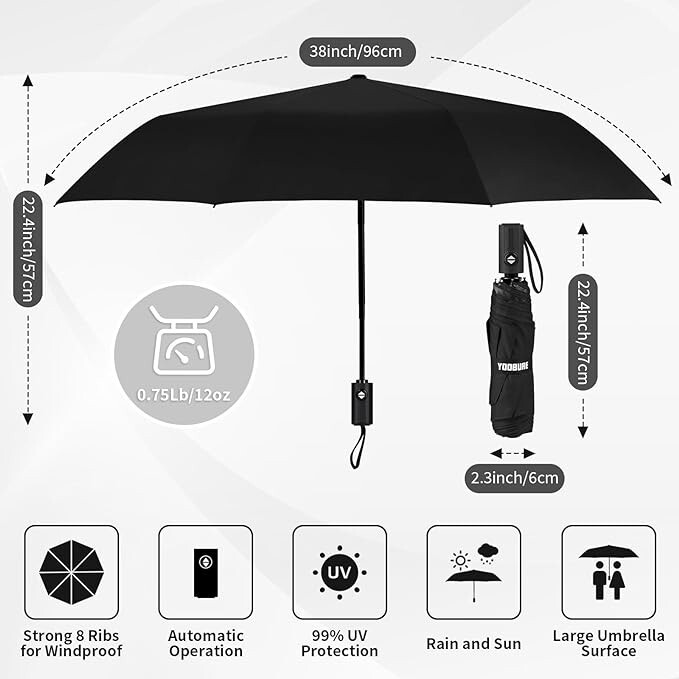 BEST UMBRELLA COLLAPSIBLE WINDPROOF FOLDABLE HEAVY DUTY FOLDING LARGE PORTABLE