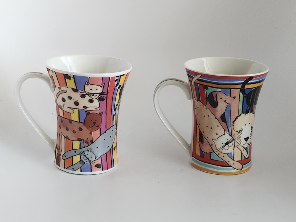MODA cat dog mugs PRICED PER ONE EUC