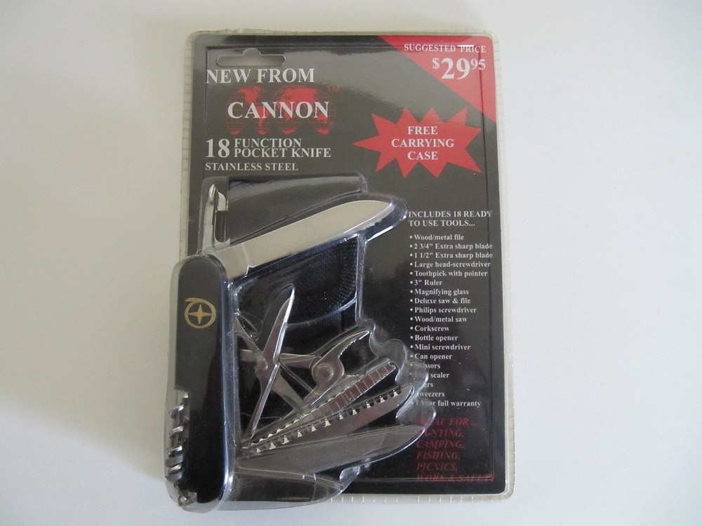 NIP CANNON 18 MULTI-FUNCTION POCKET KNIFE WITH CARRYING CASE