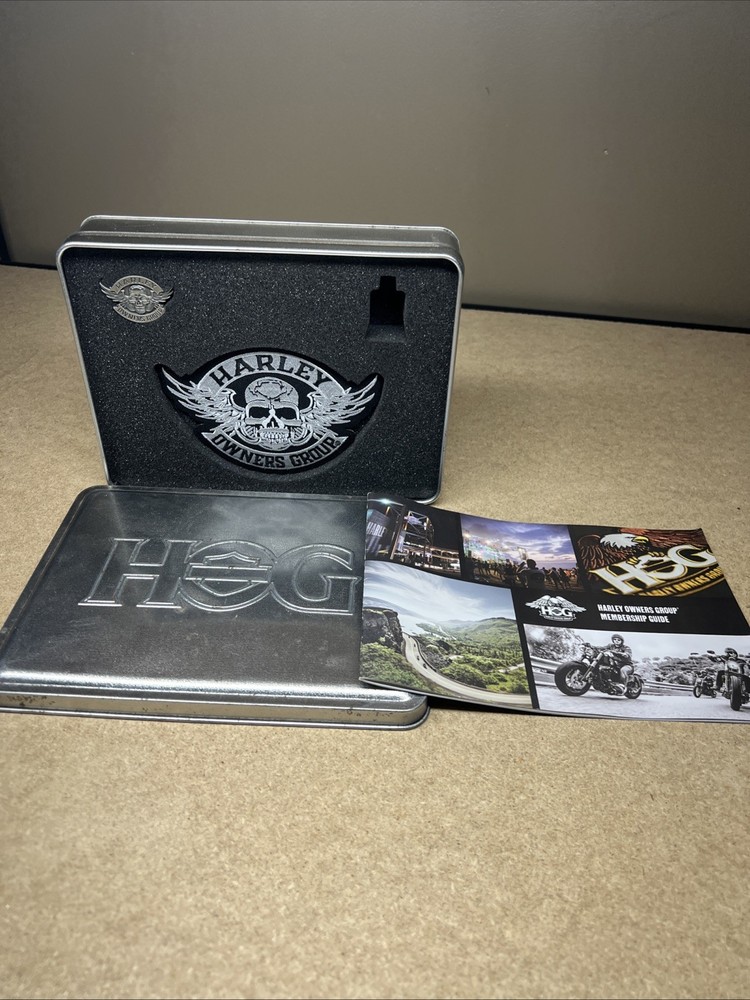 Harley Owners Group Set with Badge, Pin, Missing Bell
