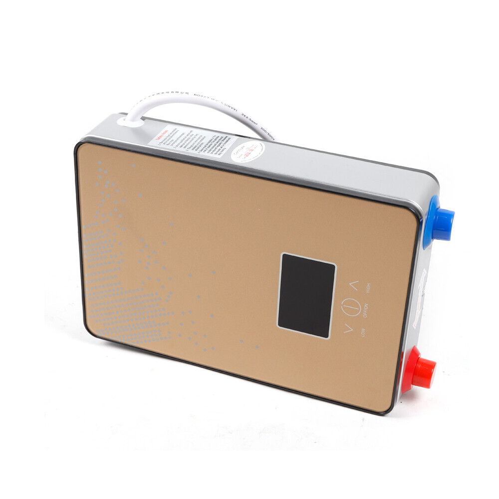 4500w 110v Instant Electric Tankless Hot Water Heater Bathroom Shower Kit Gold