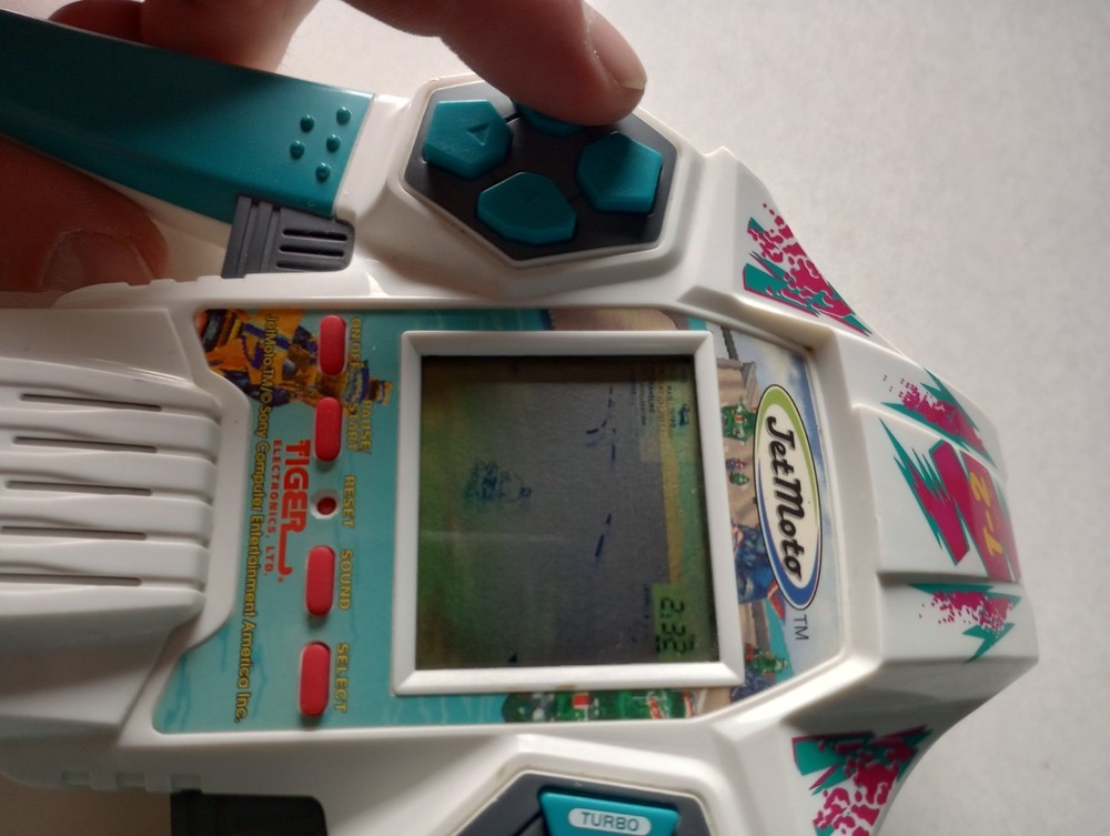 Jet Moto Electronic Handheld Game Tiger 1998 Tested