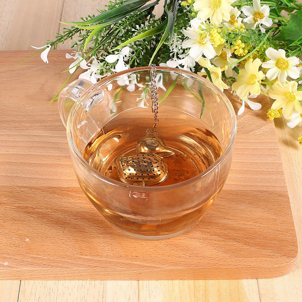 Stainless Steel Loose Tea Leaf Infuser Ball Strainer Filter Diffuser Herbal Duck