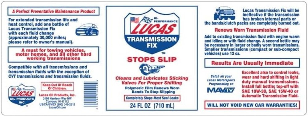 Transmission Fix - 24 Ounce, White