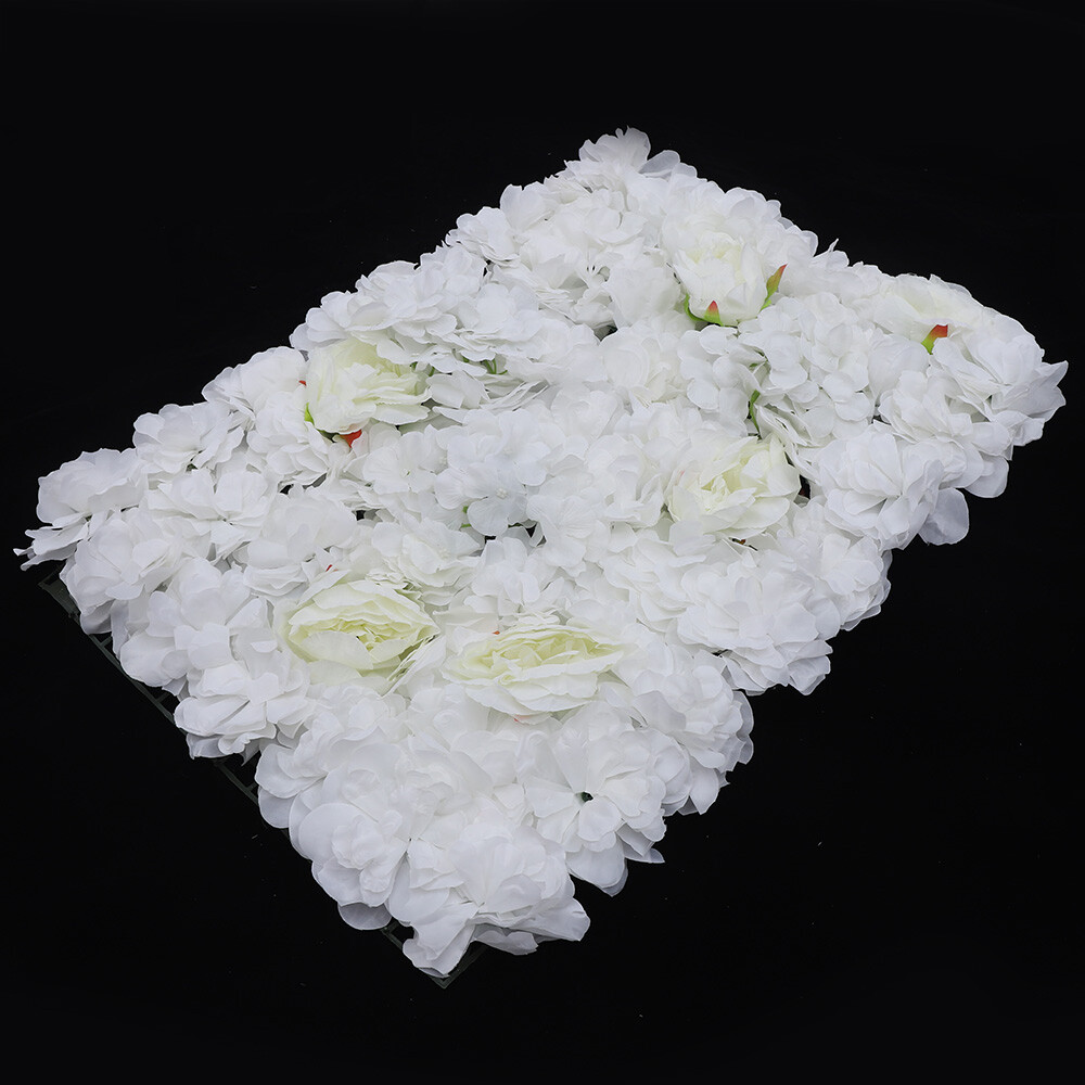 6Pcs Artificial Hydrangea Flower Wall Panels Wedding Party Decor White 60cm*40cm