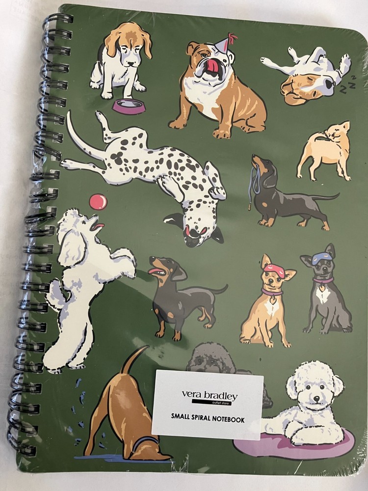 VERA BRALDEY SMALL SPIRAL NOTEBOOK "DOG PARK"