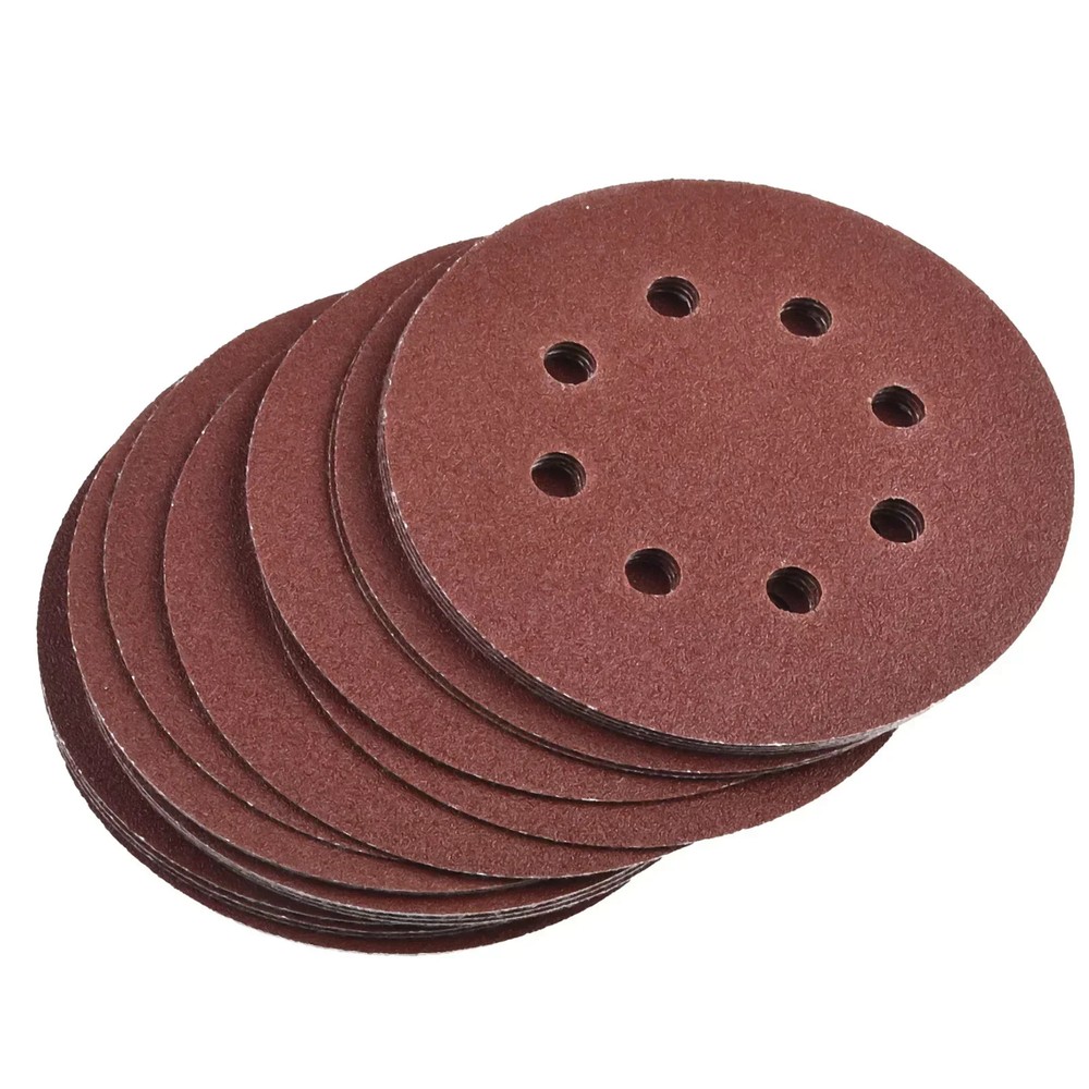 20pcs 5 Inch 125mm Round Sandpaper 8 Hole Sanding Discs Hook & Loop Grit 40-2000