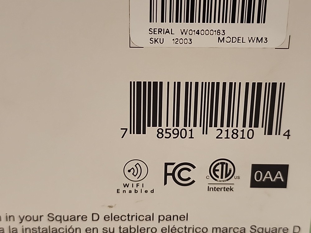 Square D Wiser Energy. Wiserem WM3