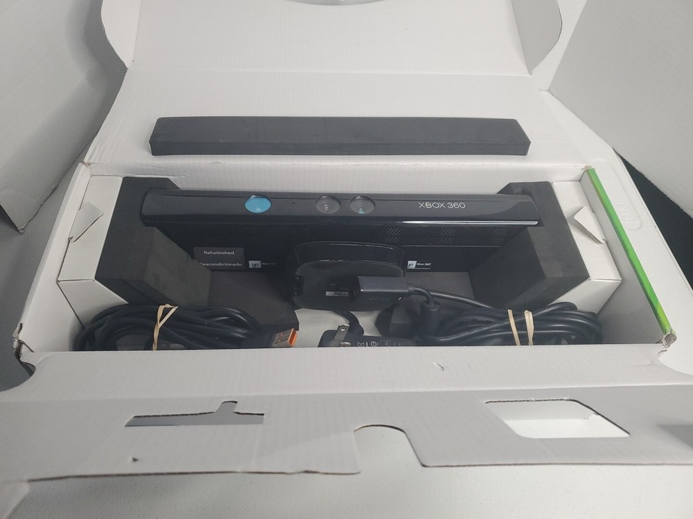 Microsoft Xbox 360 Black Kinect Sensor Bar 1414 In Original Box Great Condition!