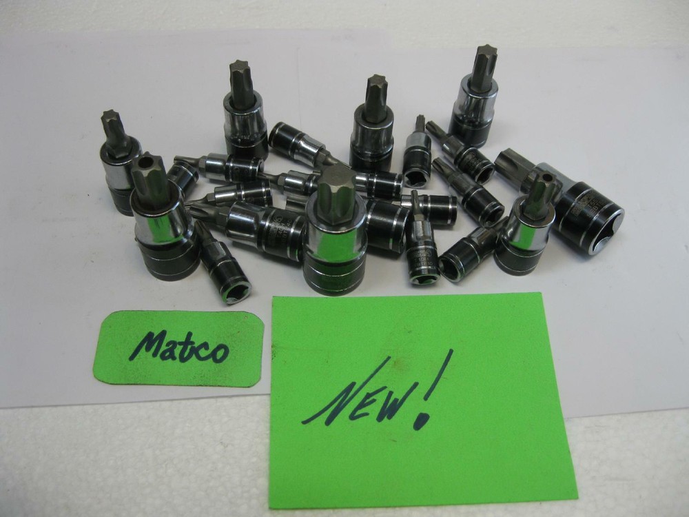 Matco Silver Eagle tools TORX & Security Torx sockets Sold Each. New!