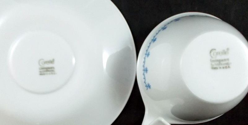 Corning Snowflake Blue 5 Piece Place Setting