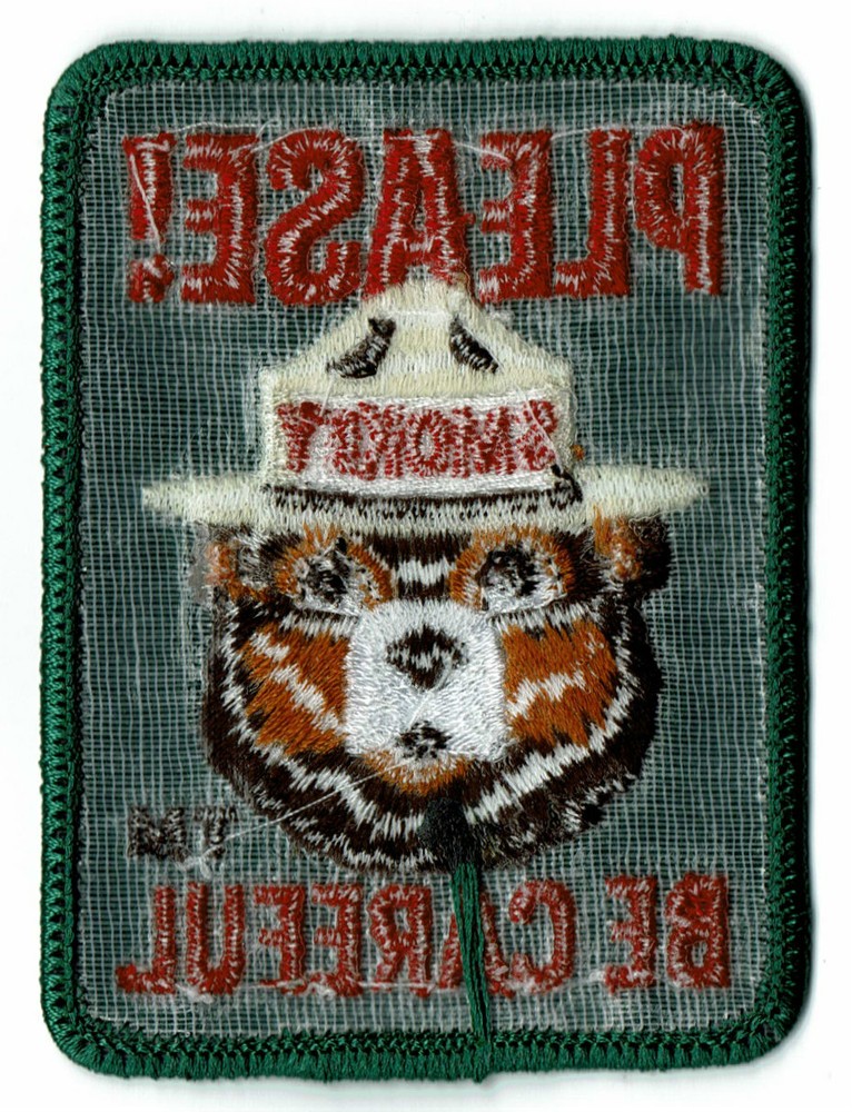 ⫸ SMOKEY BEAR "PLEASE BE CAREFUL" OFFICIAL USFS Embroidered Patch Firefighters