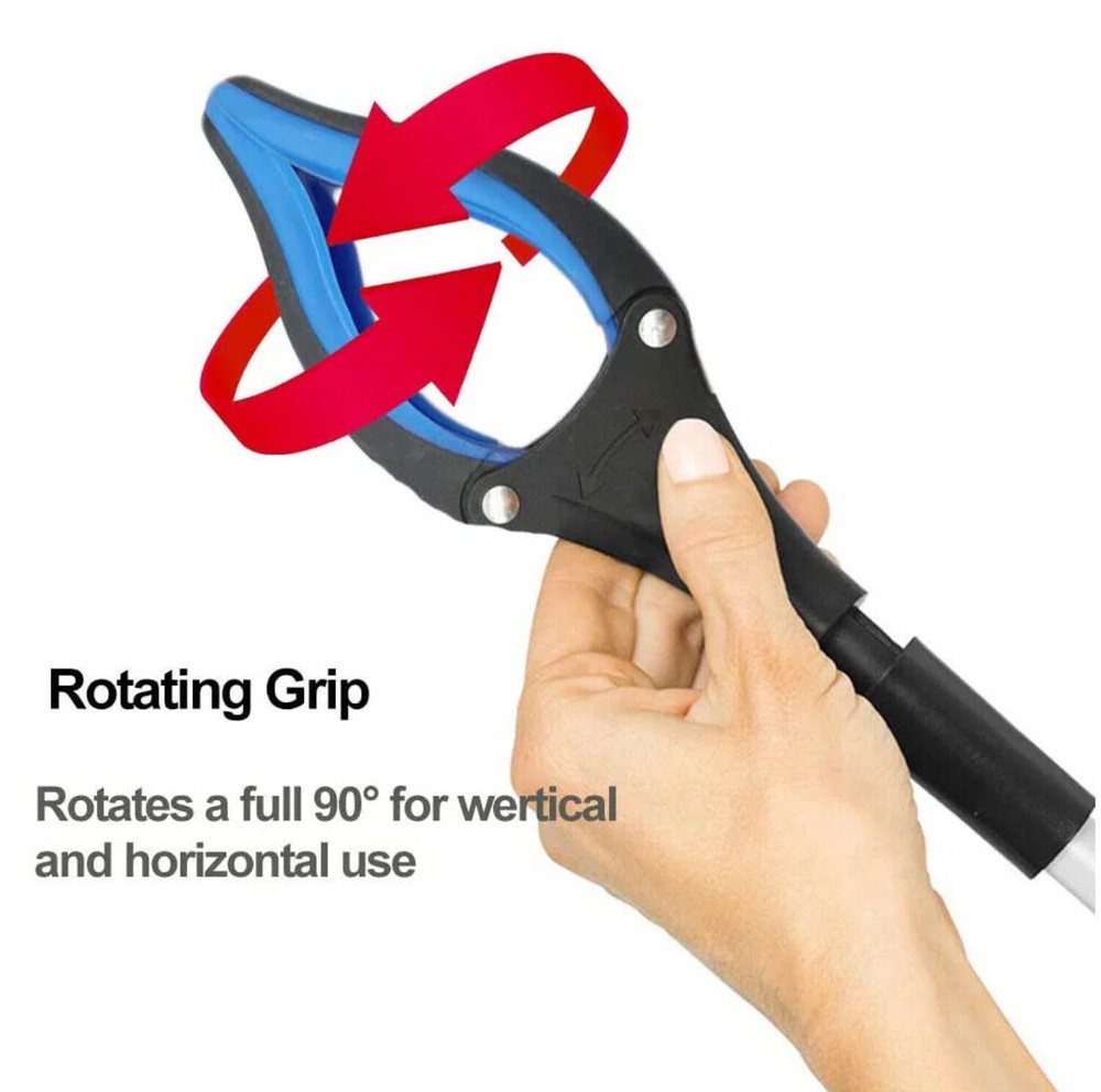 Trash Picker Upper Grabber, Foldable Trash Grabber Tool with 360° Rotating Jaw
