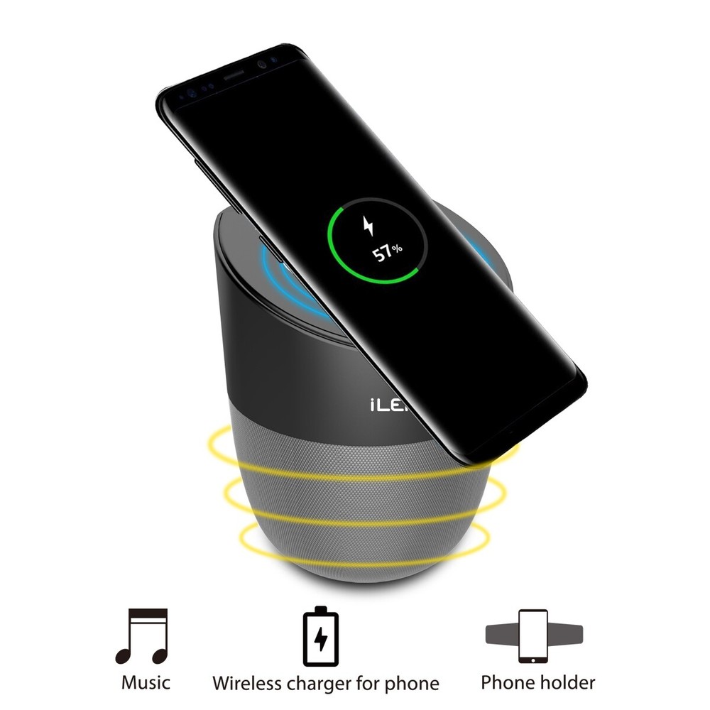 Mini altoparlante Bluetooth e caricabatterie e docking station wireless compatib