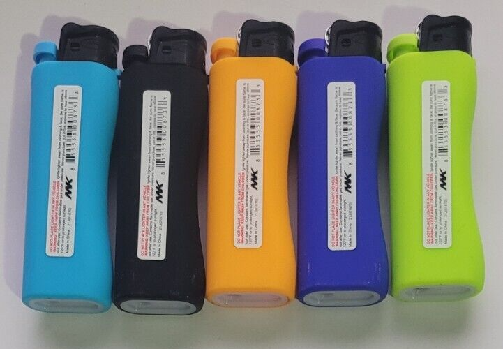 MK Grip Pro Refillable Butane Cigarette Lighter MultiColor 5 Count