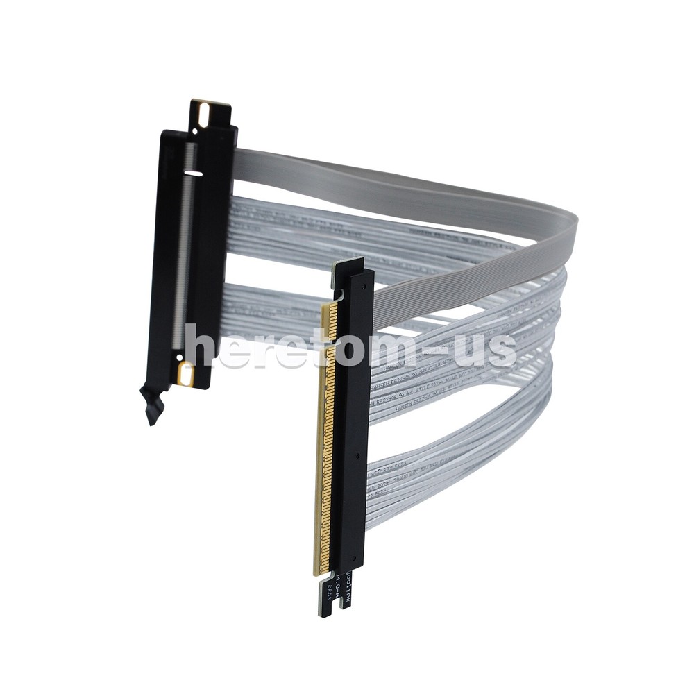 PCIE 4.0 Extension Cable 16x High Speed GPU Riser Graphics Card 180 Degree Cable