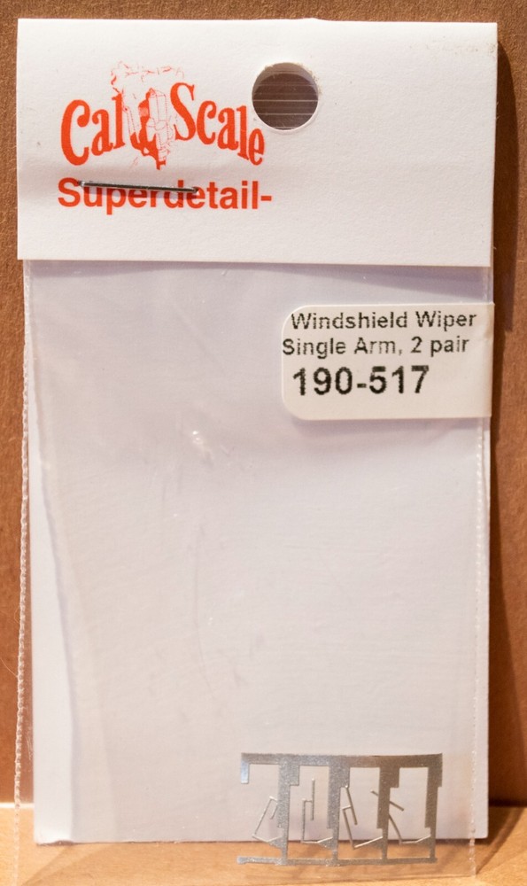 Cal-Scale #517 Windshield Wipers 2 Pair -- Single-Arm Style