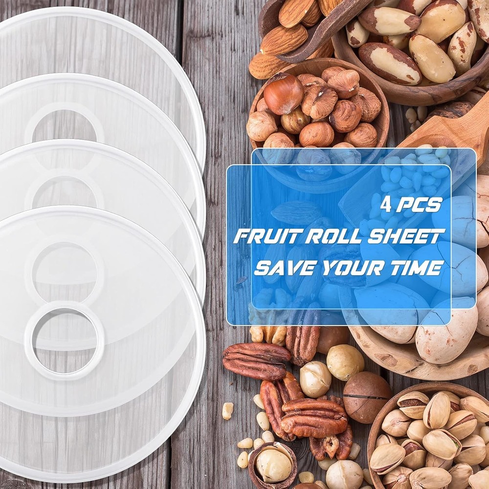 4 Pcs Non-stick Dehydrator Fruit Roll Sheets