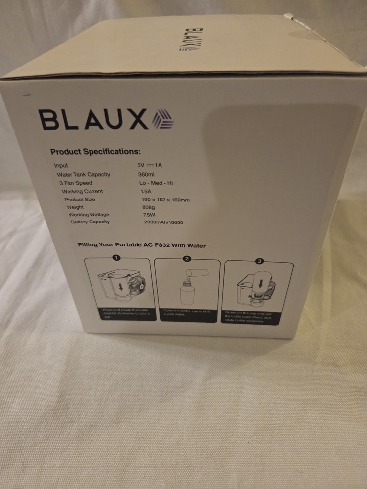 Blaux Portable AC F832, Desktop - Water Cooled, Chargeable