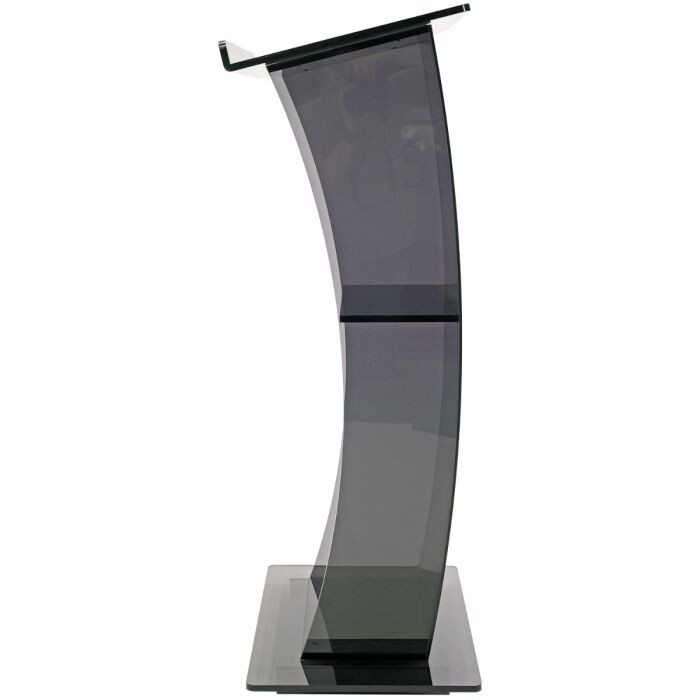 Kingdom KLPRTGP Personalized Eclipse Acrylic Lectern -Sleek & Functional (Smoky)